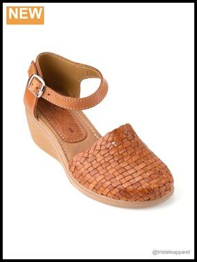 Handmade Leather Platform Huarache Sandals Women Comfortable Boho Mexican Shoes